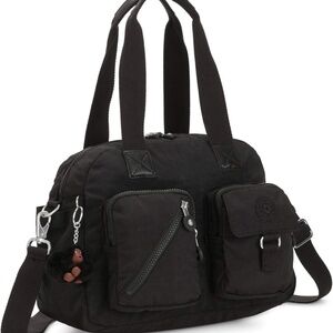 Kipling Defea Crossbody Black Tonal Bag with Monkey and FREE gift